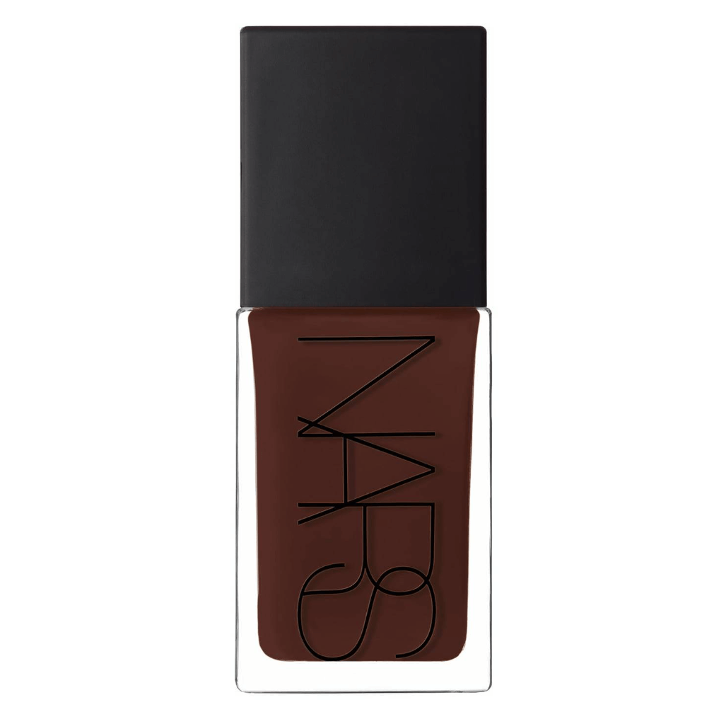 NARS Light Reflecting Foundation 30ml bottle showcasing a luminous dark shade for a flawless complexion.