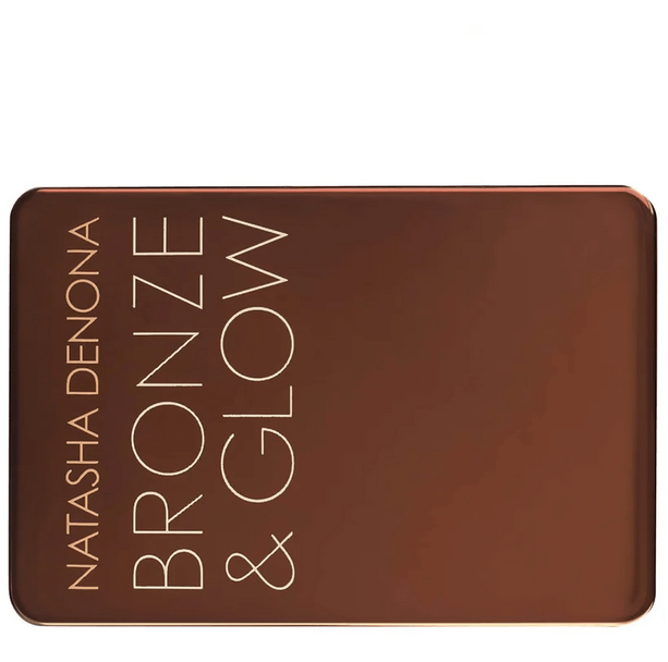 Natasha Denona Mini Bronze & Glow compact with bronzer and highlighter for radiant makeup looks.