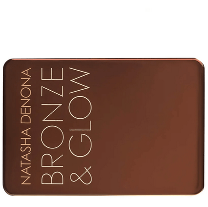 Natasha Denona Mini Bronze & Glow compact with bronzer and highlighter for radiant makeup looks.