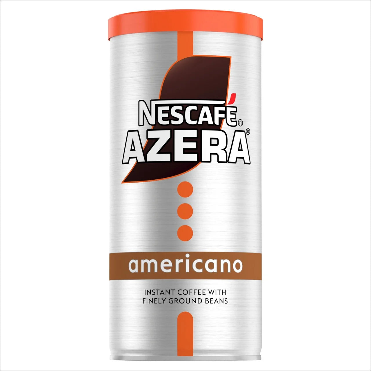 Nescafé Azera Americano instant coffee canister on a white background