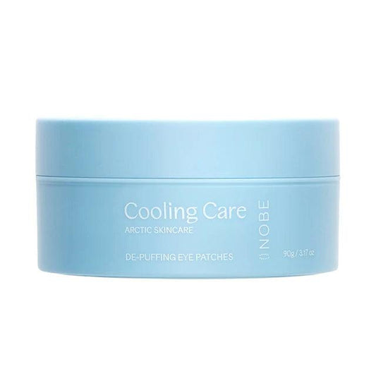 NOBE Arctic Skincare Cooling Care De-Puffing Eye Patches packaging 90g for reducing puffiness and providing hydration.