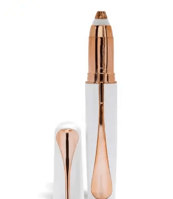 Nu You Eyebrow Shaper, precision eyebrow hair remover with micro-precision trimming head, encased in elegant design.