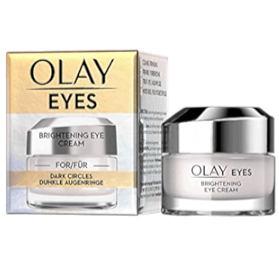 Olay Brightening Eye Cream for Dark Circles 15ml, effective skincare for brightening tired eyes.