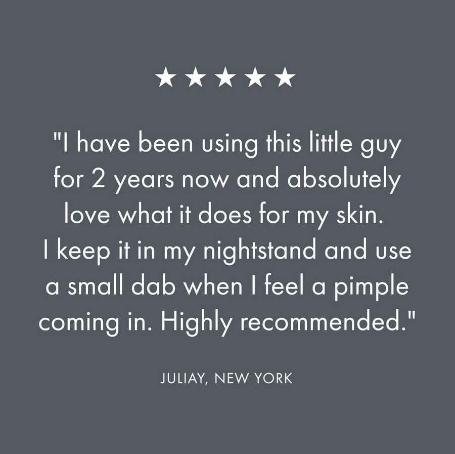 Five-star review for a Origins  skincare product with a quote from a user in New York.