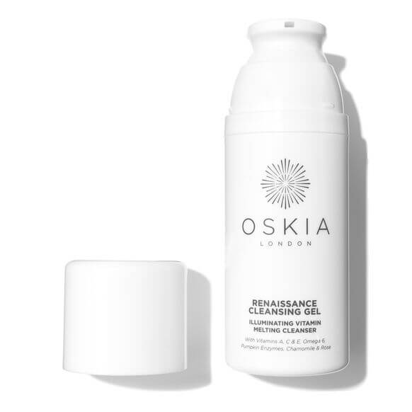 Oskia Renaissance Cleansing Gel bottle on a white background