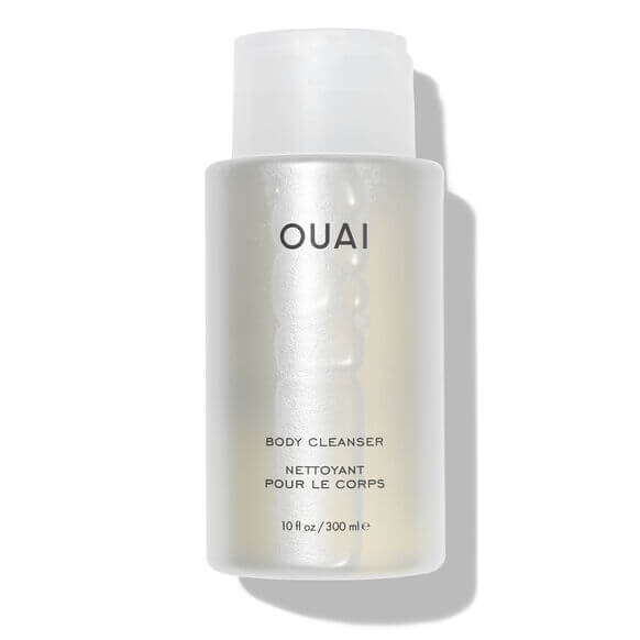 OUAI body cleanser bottle on a white background