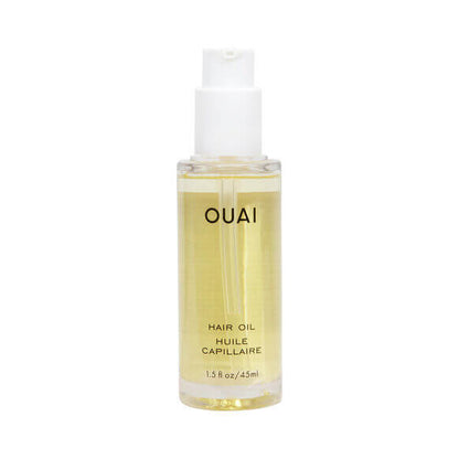 OUAI hair oil bottle on a white background