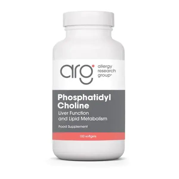 Phosphatidyl Choline x 100 Softgels bottle for liver function and lipid metabolism.