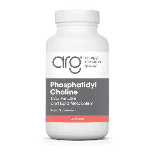 Phosphatidyl Choline x 100 Softgels bottle for liver function and lipid metabolism.