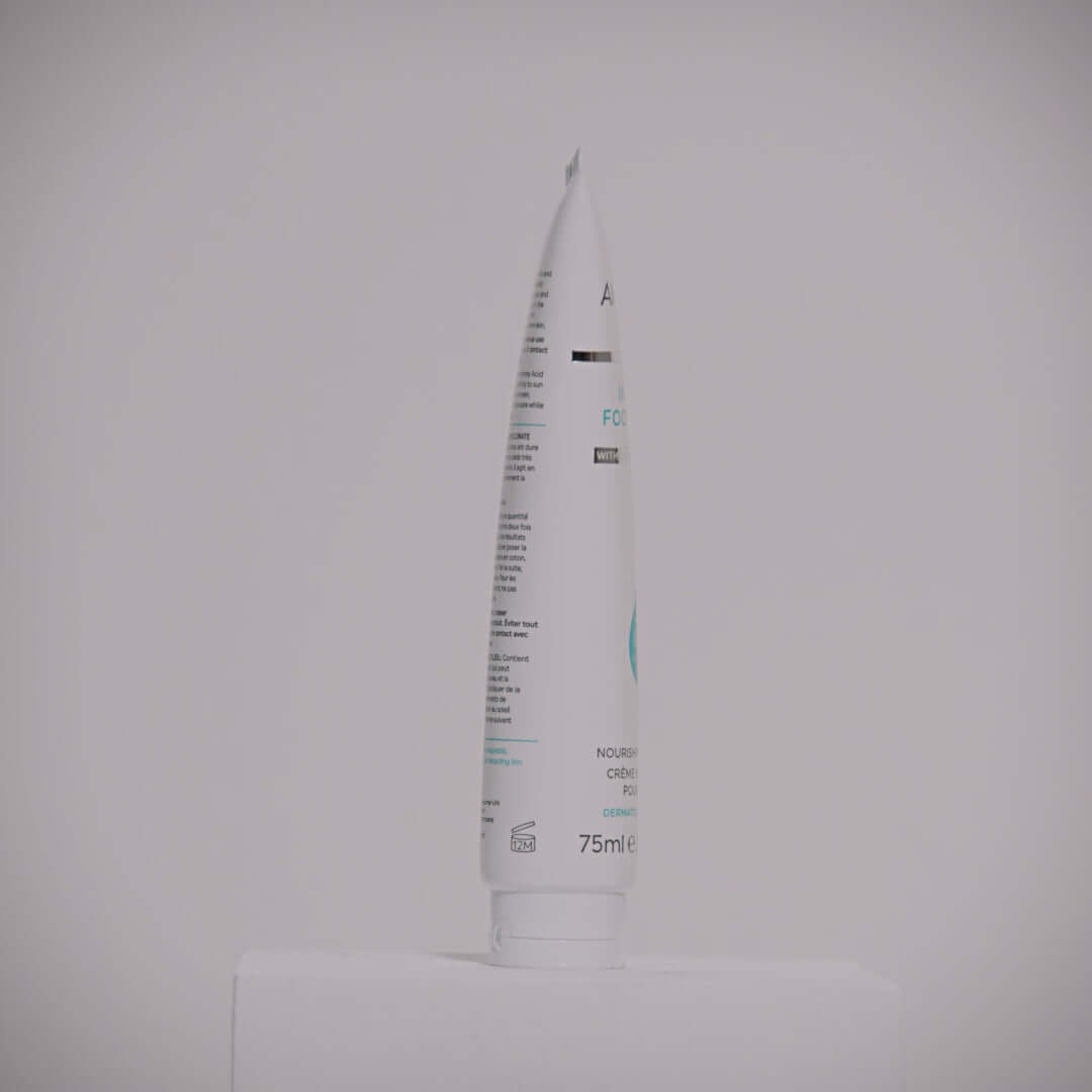 AMELIORATE® Intensive Foot Treatment 75ml tube for dry, rough feet, offering deep hydration and exfoliation.