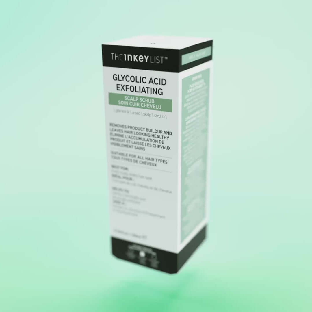 The INKEY List Glycolic Acid Exfoliating Scalp Scrub 150ml designed for healthier scalp and vibrant hair.
