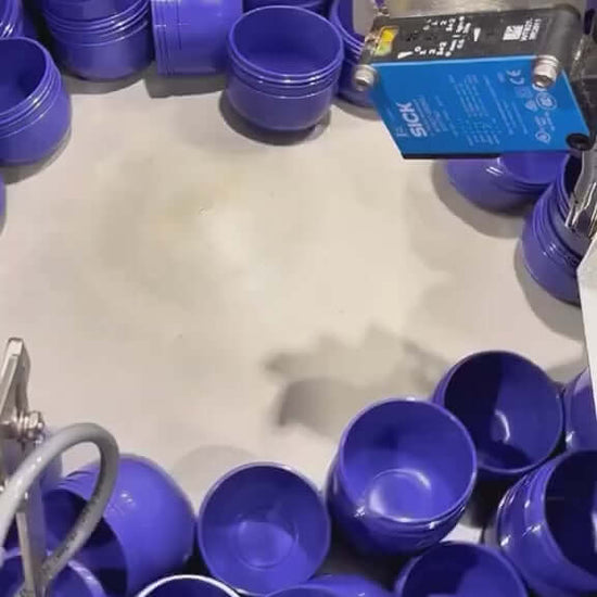 Sol de Janeiro Delicia Drench Body Butter purple packaging cups in production.