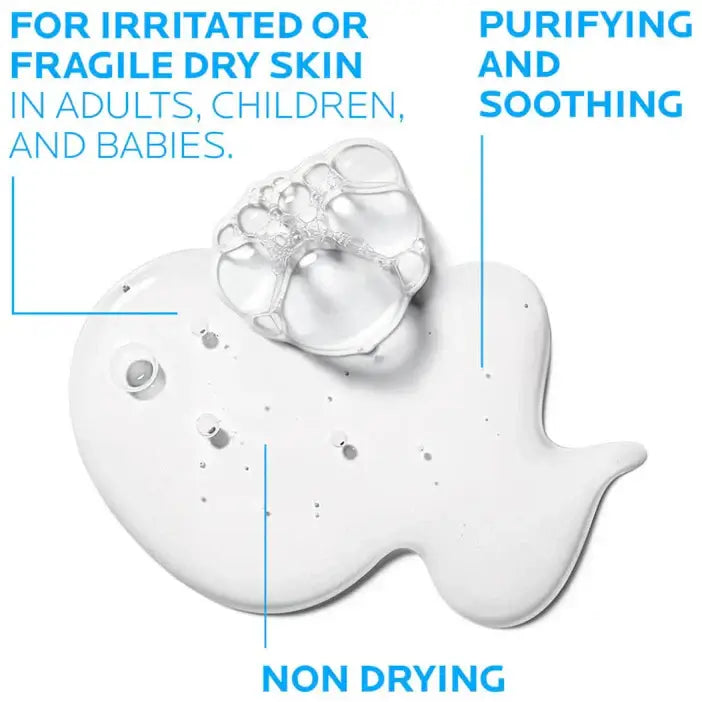 La Roche-Posay packaging with text about skin care for various skin types on a white background