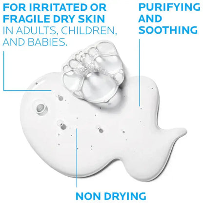 La Roche-Posay packaging with text about skin care for various skin types on a white background