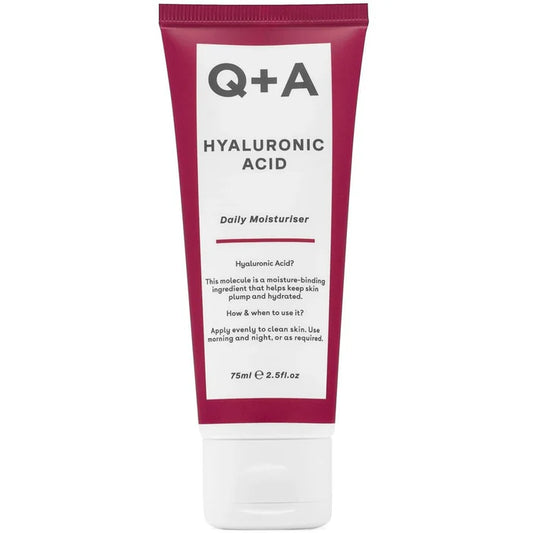 Tube of Q+A Hyaluronic Acid Daily Moisturizer on a white background