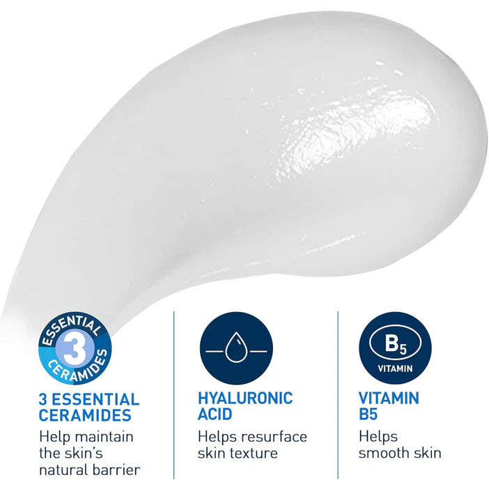 raVe_Hydrating_Hyaluronic_Acid_Serum_ White cream with ceramide, hyaluronic acid, and vitamin B5 labels on a white background