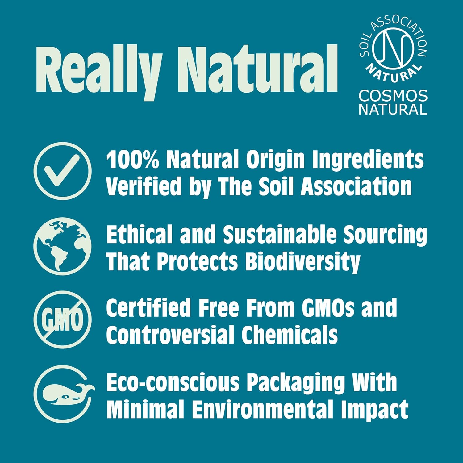 Promotional graphic for Salt of the Earth 'Really Natural' with Soil Association certification on a teal background.