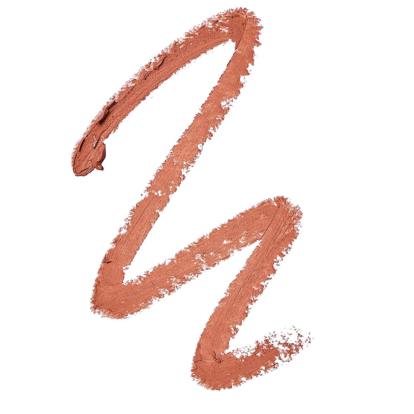 Revolution Satin Kiss Lipliner in 'Chauffeur' swatch; light brown nude lipliner against a white background.