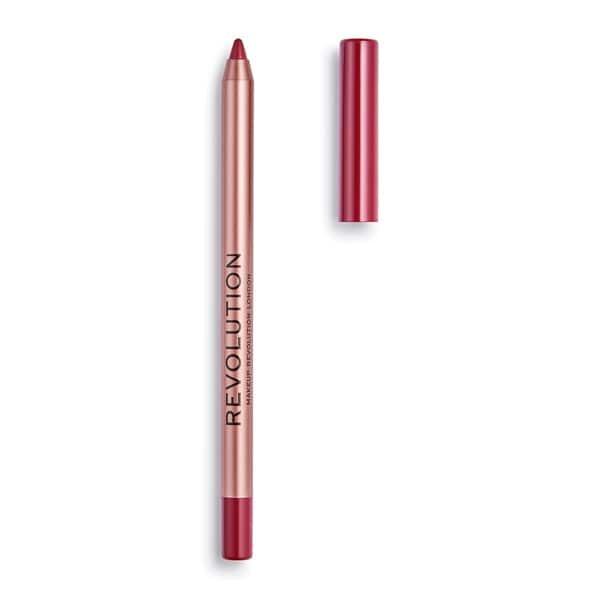 Revolution Satin Kiss Lipliner in Rosé, a creamy and richly pigmented lip pencil for a perfect pout.