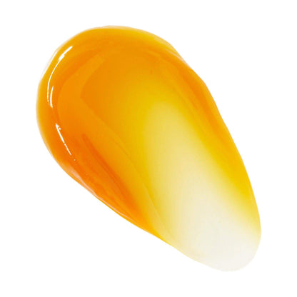 Golden-orange lip sleeping mask texture for Revolution Skincare Chocolate Caramel Lip Sleeping Mask.