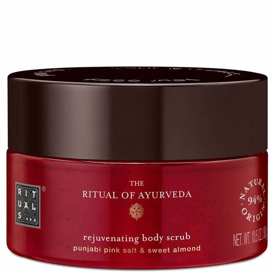 RITUALS The Ritual Of Ayurveda rejuvenating body scrub 300g with Punjabi pink salt and sweet almond for natural rejuvenation.