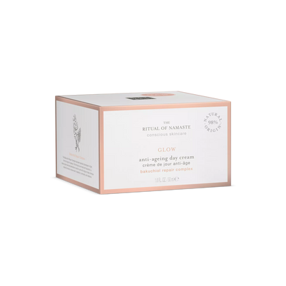 Box of The Ritual of Namaste anti-aging day cream on a white background