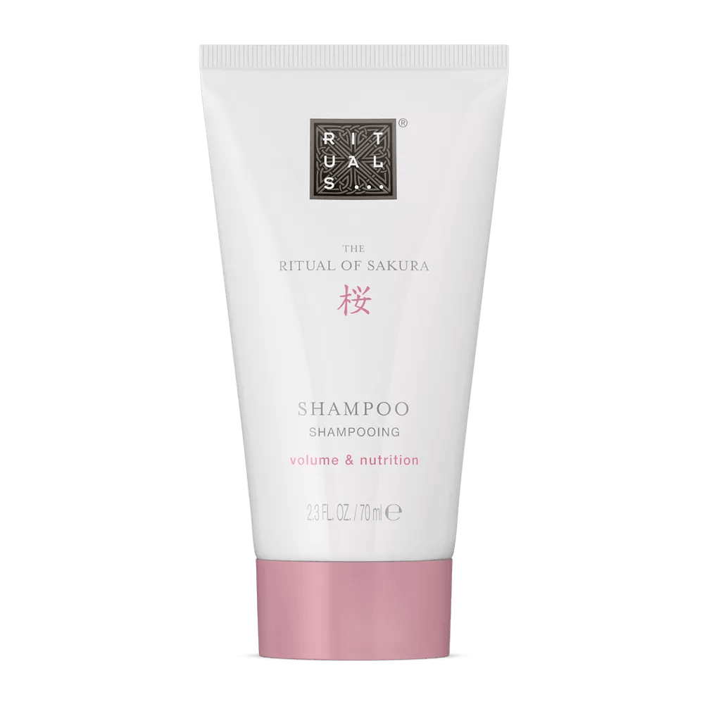 RITUALS The Ritual of Sakura Shampoo for volume and nutrition, 70ml packaging on a white background.