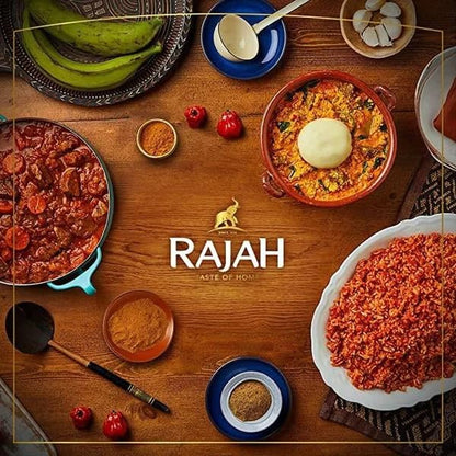A vibrant spread of Indian dishes featuring Rajah Tandoori Masala, showcasing rich colors and authentic flavors.