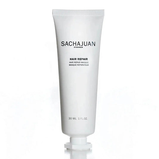 SACHAJUAN Hair Repair Mask 30ml for intensive hair treatment and frizz reduction with ocean silk technology.