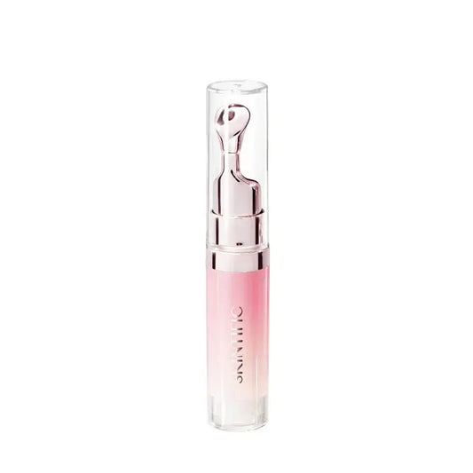 SKINTIFIC Peptide Brightening Lip Serum 6.5ml in a sleek container with a metal applicator for easy application.