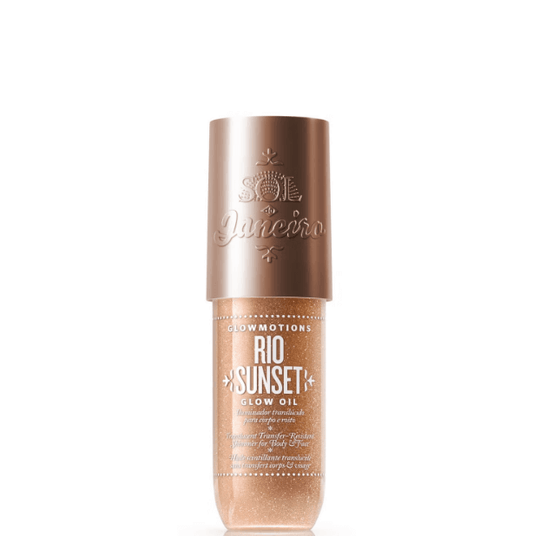 Sol de Janeiro GlowMotions Glow Body Oil Rio Sunset Bronze 75ml bottle showcasing shimmering glow oil.