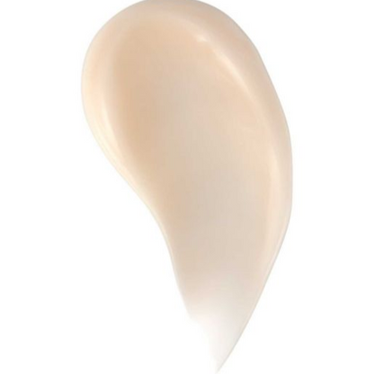 Beige makeup sponge applicator on a white background