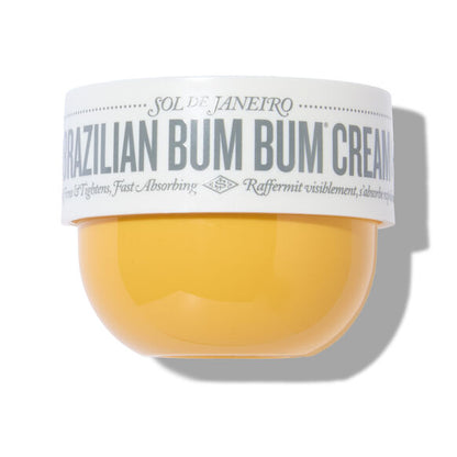 Jar of Sol de Janeiro Brazilian Bum Bum Cream on a white background