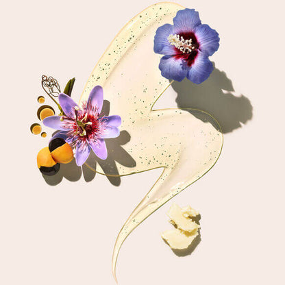 Sol de Janeiro Delicia Drench Body Butter with floral elements and shea butter for luxurious skin pampering.