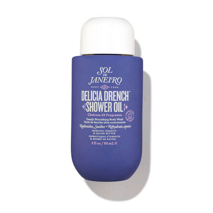Sol de Janeiro Delicia Drench Shower Oil bottle with Cheirosa ’59 fragrance, nourishing body wash.