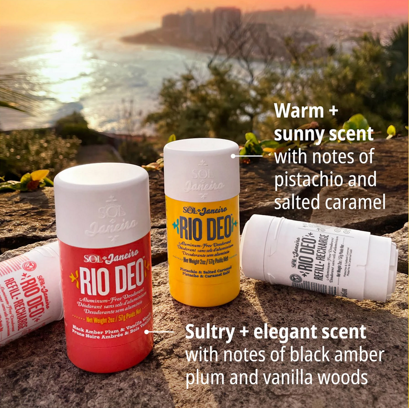 Sol de Janeiro Rio Deo Aluminum-Free Deodorant Cheirosa 40 with warm sunny scents in a scenic location