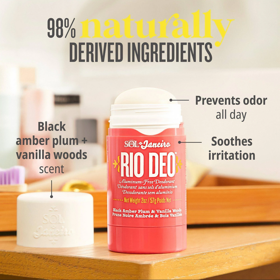 Sol de Janeiro Rio Deo Aluminum-Free Deodorant Cheirosa 40 with black amber plum and vanilla woods scent