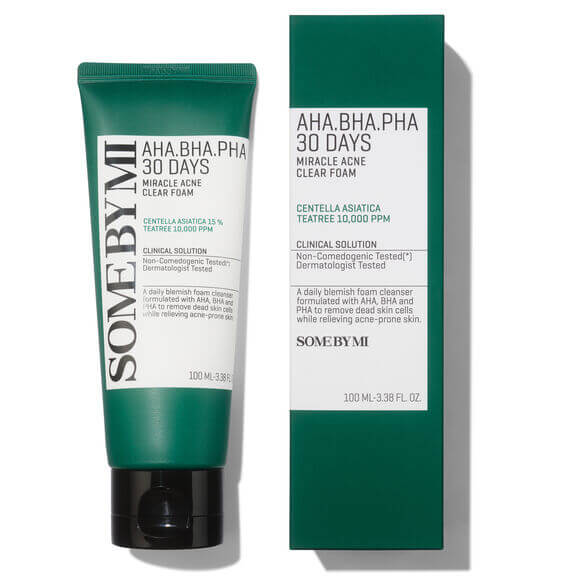 SomeByMi AHA.BHA.PHA 30 Days skincare product and packaging on a white background