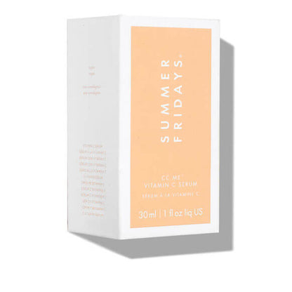 Summer Fridays CC Me Serum 30ml packaging for radiant skin and even tone with vitamin C and niacinamide.
