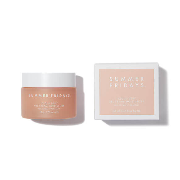 Summer Fridays skincare product with jar and box on a white background