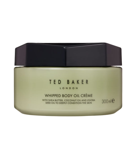 Ted Baker Whipped Body Oil Creme jar on a white background