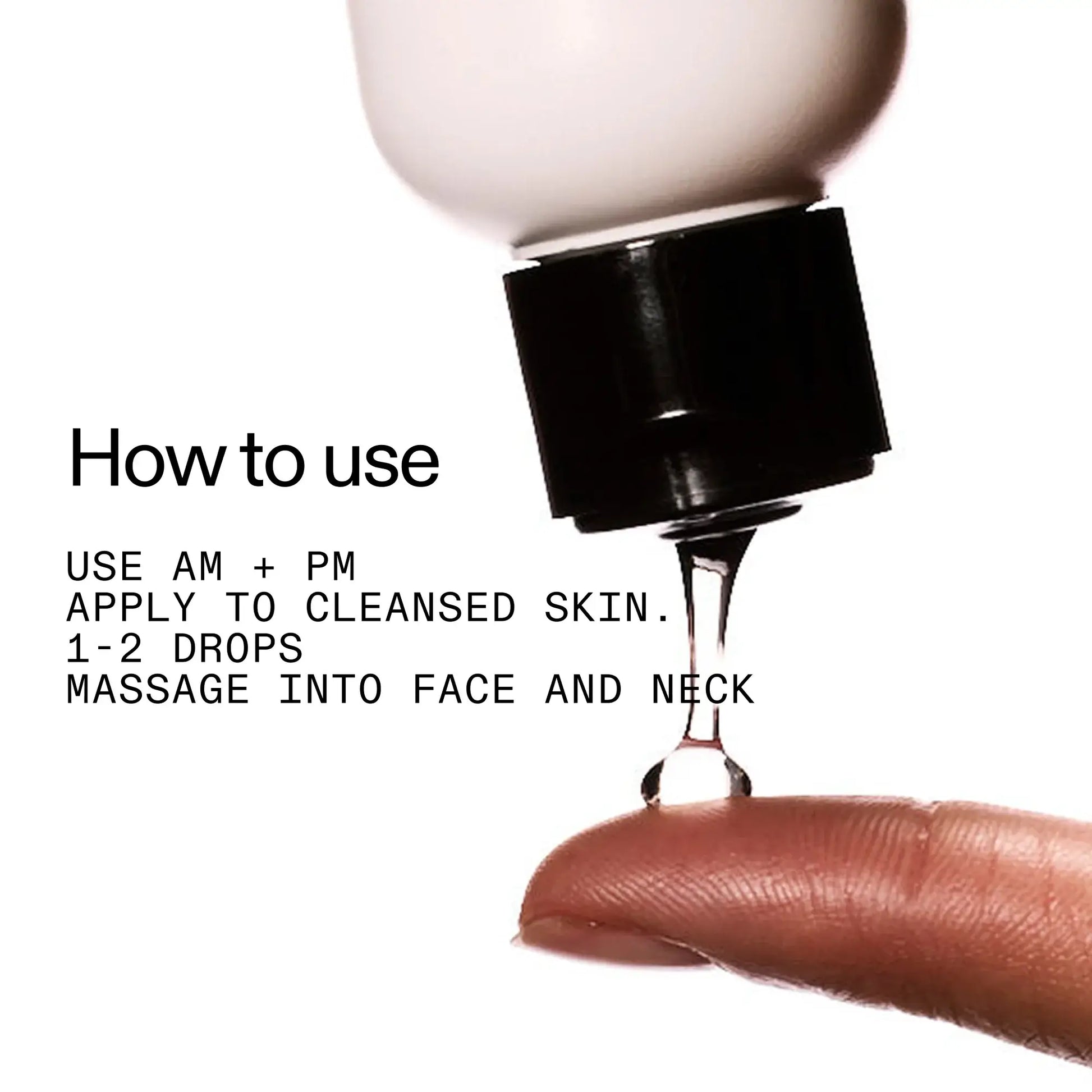 Instructions for using The INKEY List Beta Hydroxy Acid Serum: apply 1-2 drops to cleansed skin, morning and night.