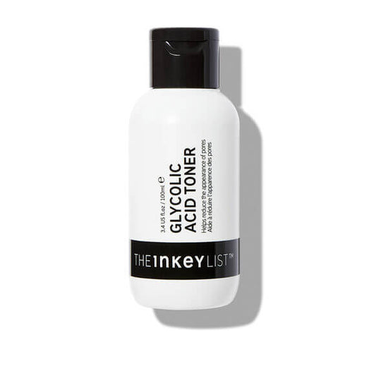 The INKEY List Glycolic Acid Toner 100ml bottle for radiant skin and minimizing pores.