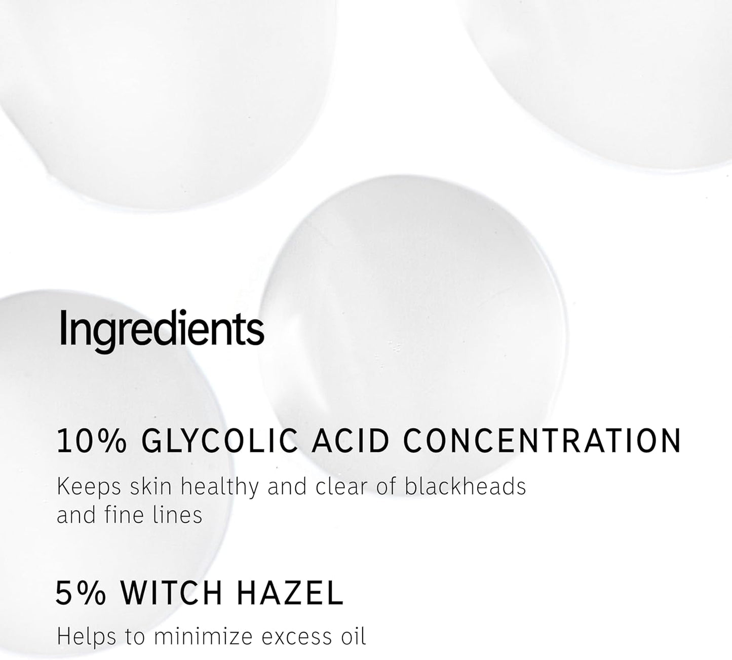 Text detailing The INKEY List skincare product ingredients on a white background
