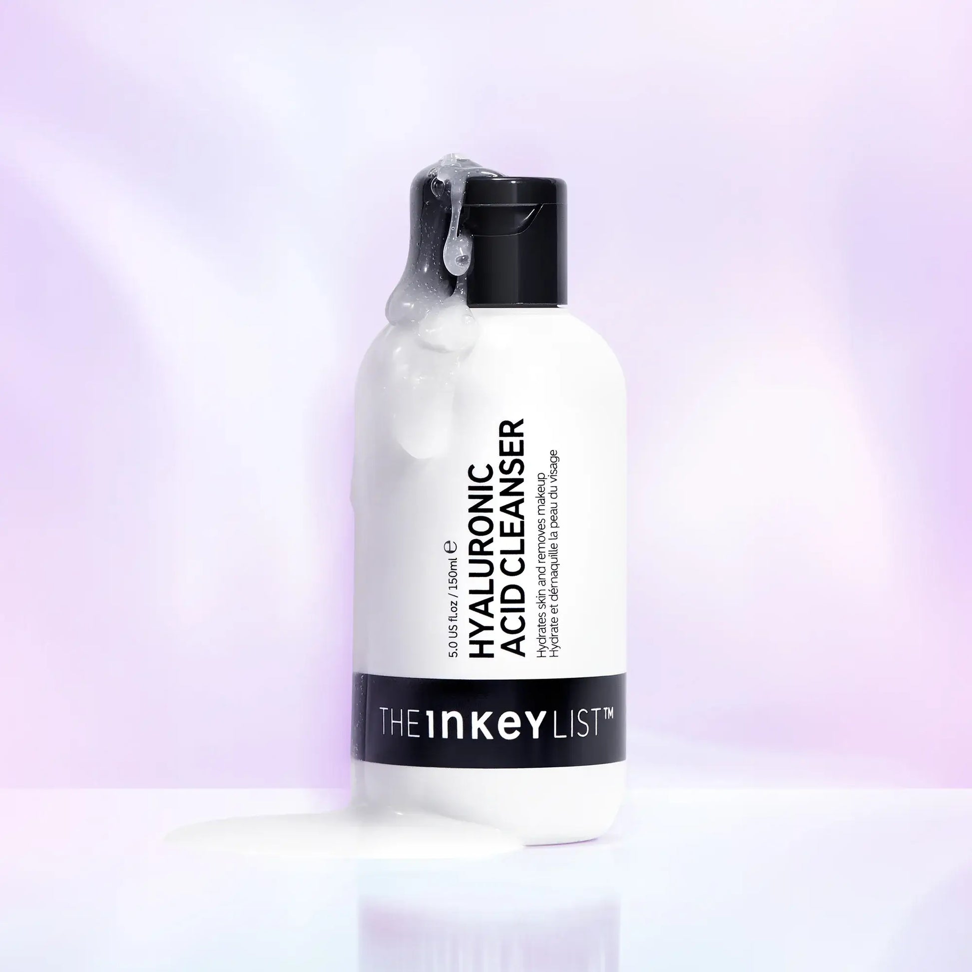The INKEY List Hyaluronic Acid Cleanser 150ml bottle with hydrating formula, ideal for deep hydration and all skin types.
