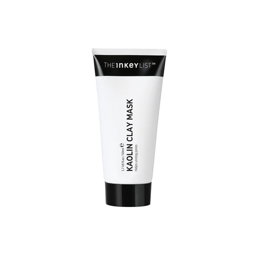 The Inkey List Kaolin Clay Mask 50ml tube for oil control and deep cleansing, suitable for all skin types.