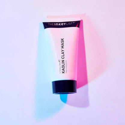 The Inkey List Kaolin Clay Mask tube on a gradient background