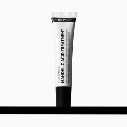 The INKEY List Mandelic Acid Treatment tube for reducing discoloration and improving skin texture.