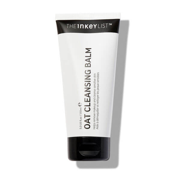 The INKEY List Oat Cleansing Balm 150ml tube showcasing its nourishing and hydrating formula for gentle cleansing.