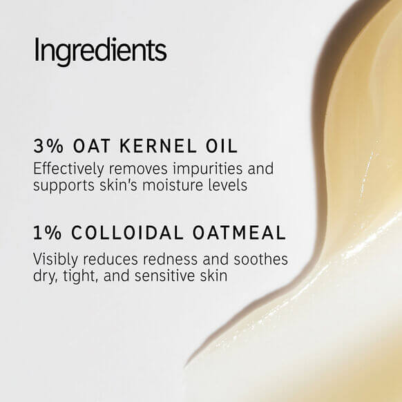 Ingredients of The INKEY List Oat Cleansing Balm: 3% oat kernel oil and 1% colloidal oatmeal for gentle skin cleansing.